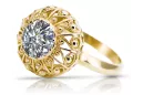Zircon 14K Yellow gold Ring Vintage vrc059y